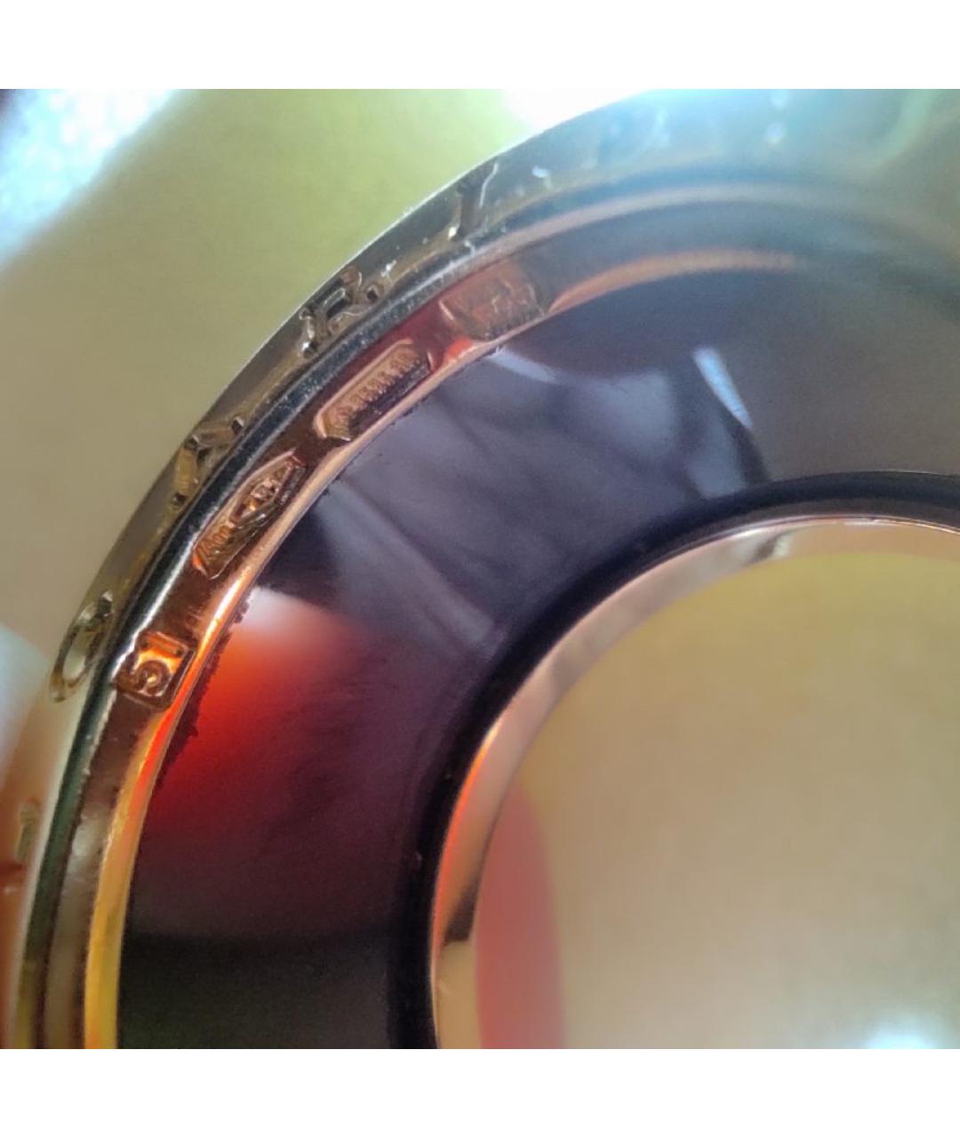 BVLGARI Черное кольцо из розового золота, фото 6