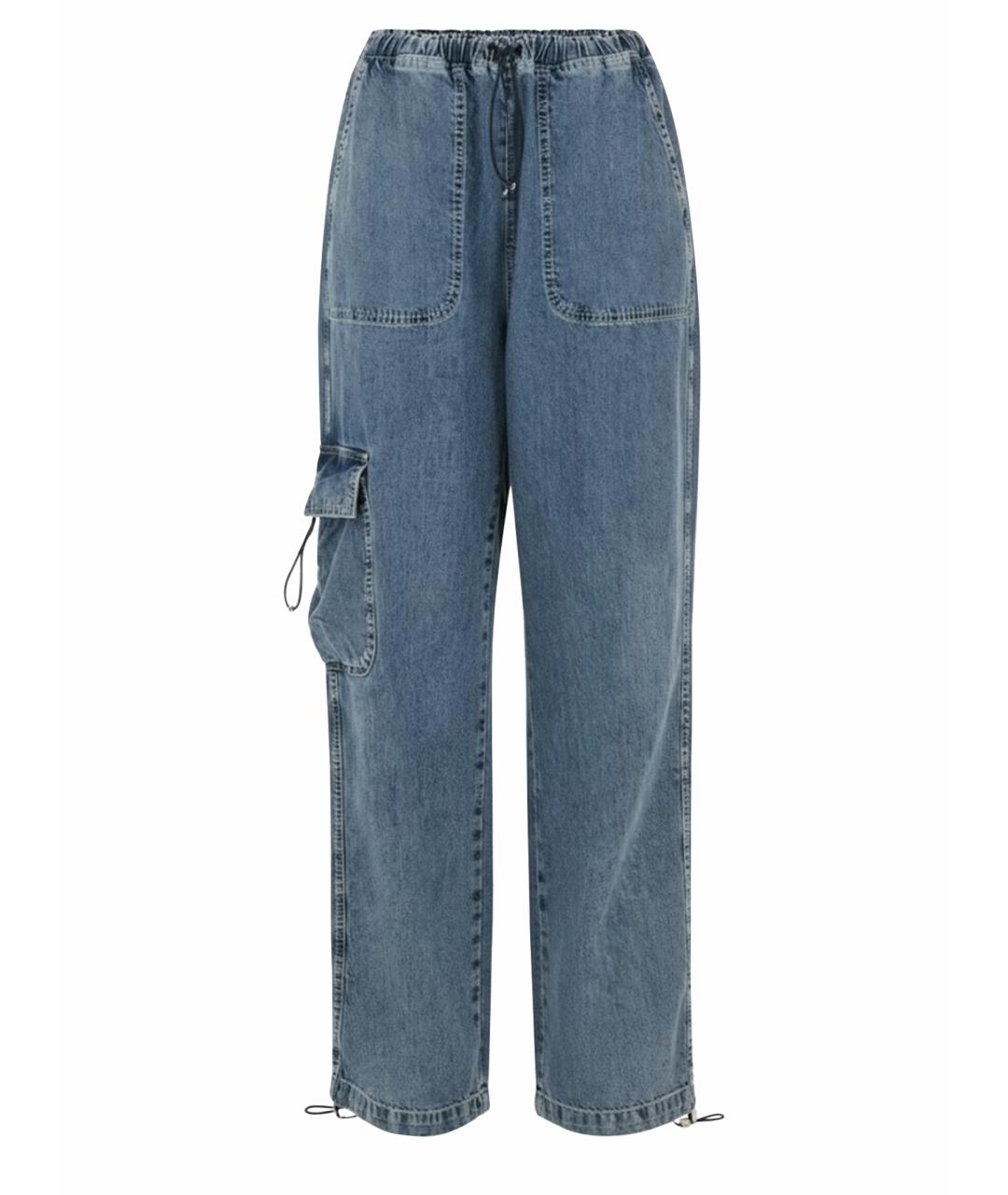 MOSCHINO JEANS Синие хлопковые прямые джинсы, фото 1