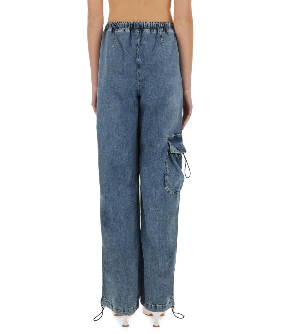 MOSCHINO JEANS Синие хлопковые прямые джинсы, фото 3