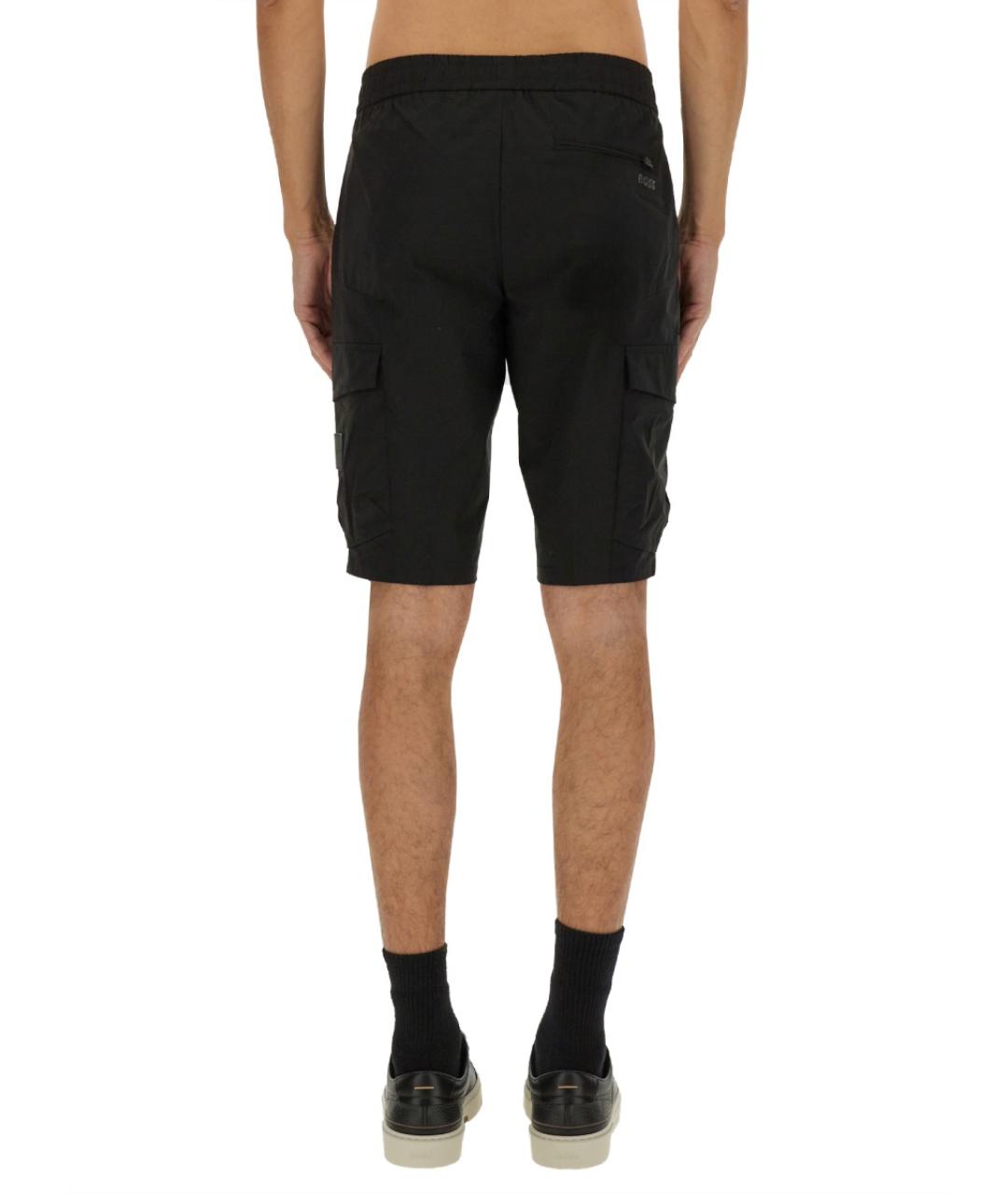 HUGO BOSS Черные атласные шорты, фото 3