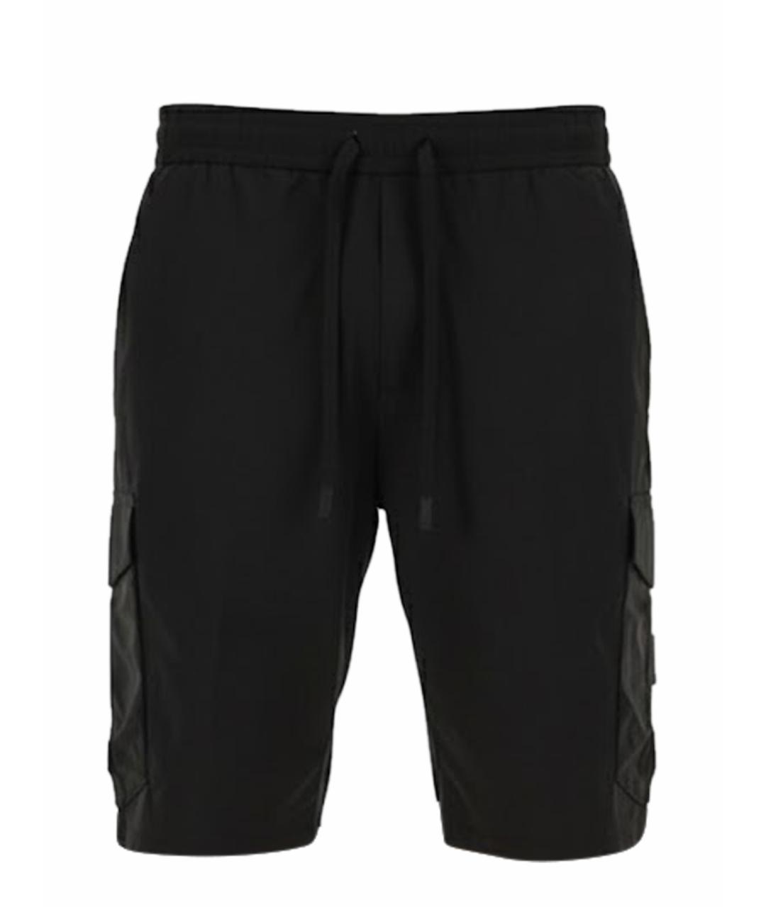 HUGO BOSS Черные атласные шорты, фото 1