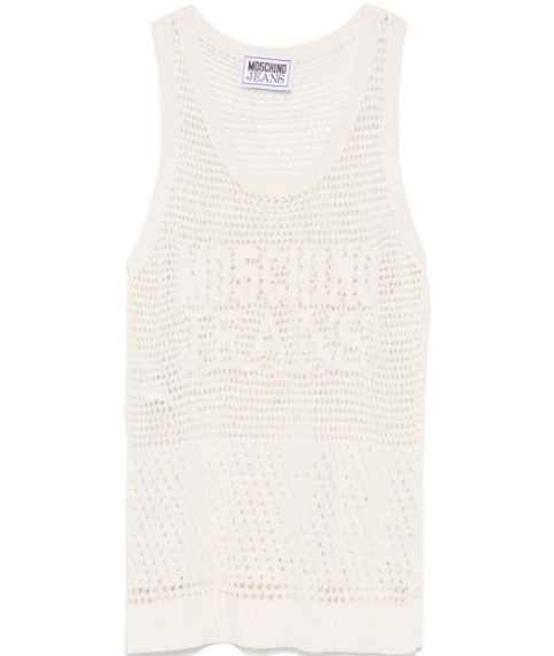 MOSCHINO JEANS Белая хлопковая майка, фото 1