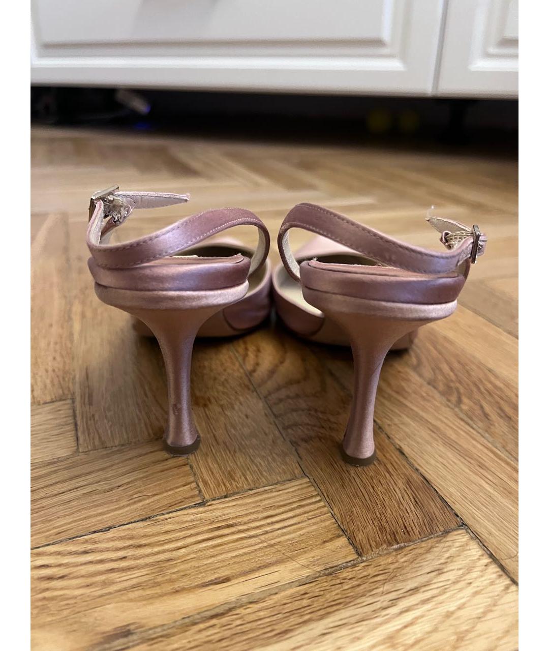 JIMMY CHOO Розовые текстильные туфли, фото 4