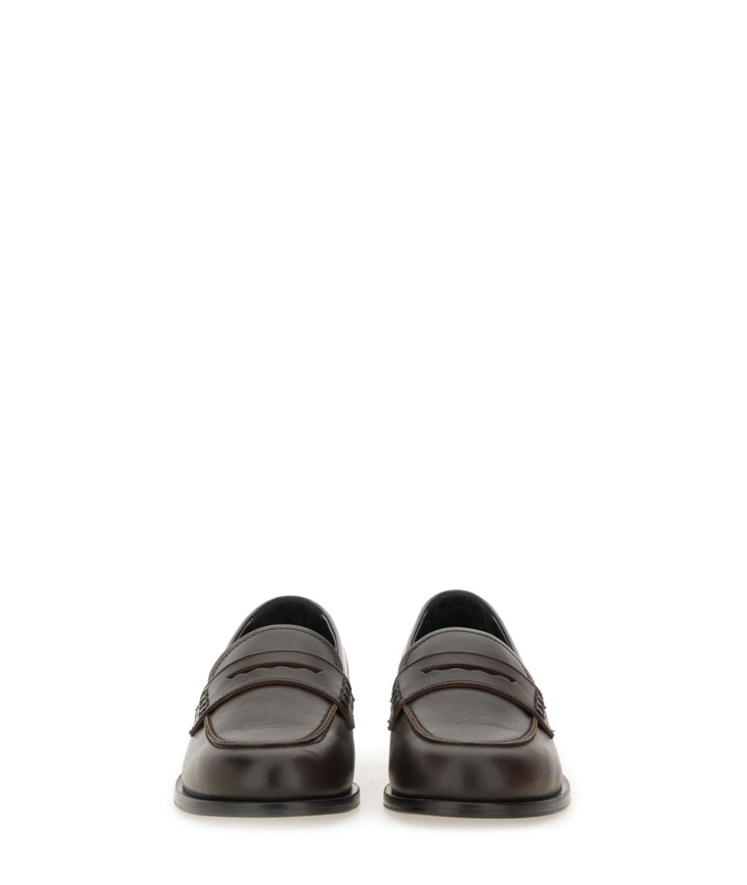 AEYDE Коричневые кожаные лоферы, фото 4