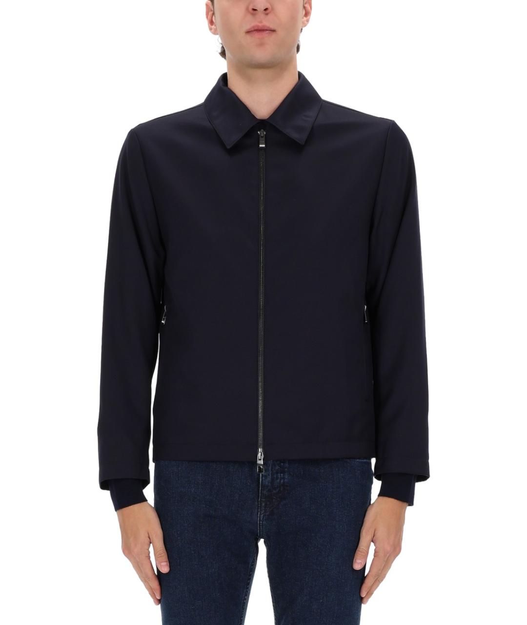 HUGO BOSS Синяя шерстяная куртка, фото 1