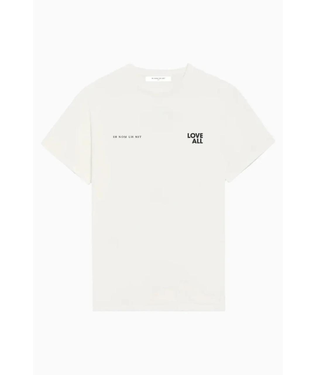 IH NOM UH NIT Белая хлопковая футболка, фото 1