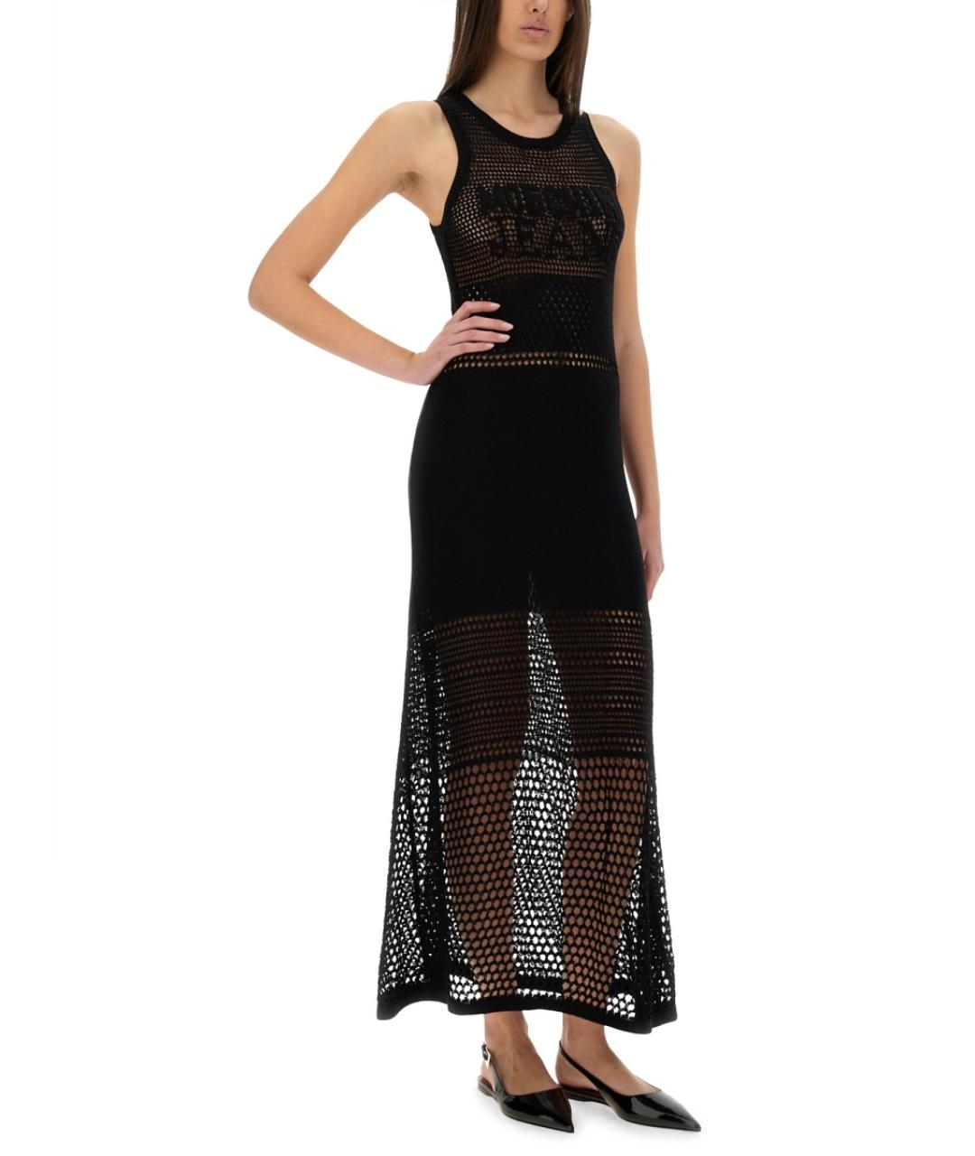 MOSCHINO JEANS Черное хлопковое повседневное платье, фото 3