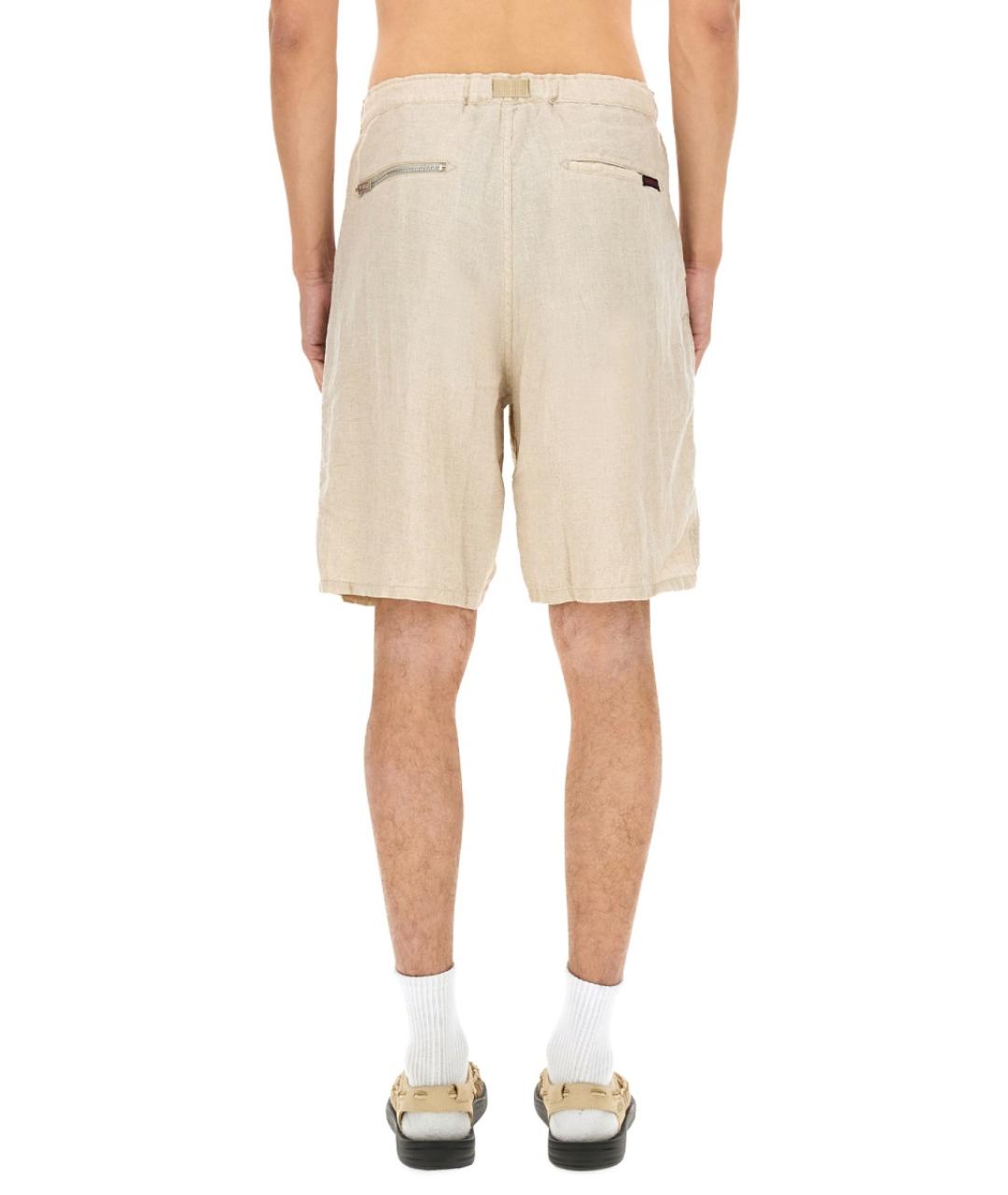UNDERCOVER Бежевые льняные шорты, фото 4