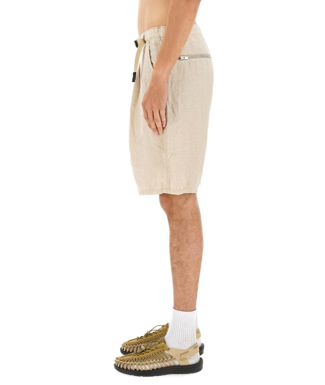 UNDERCOVER Бежевые льняные шорты, фото 5