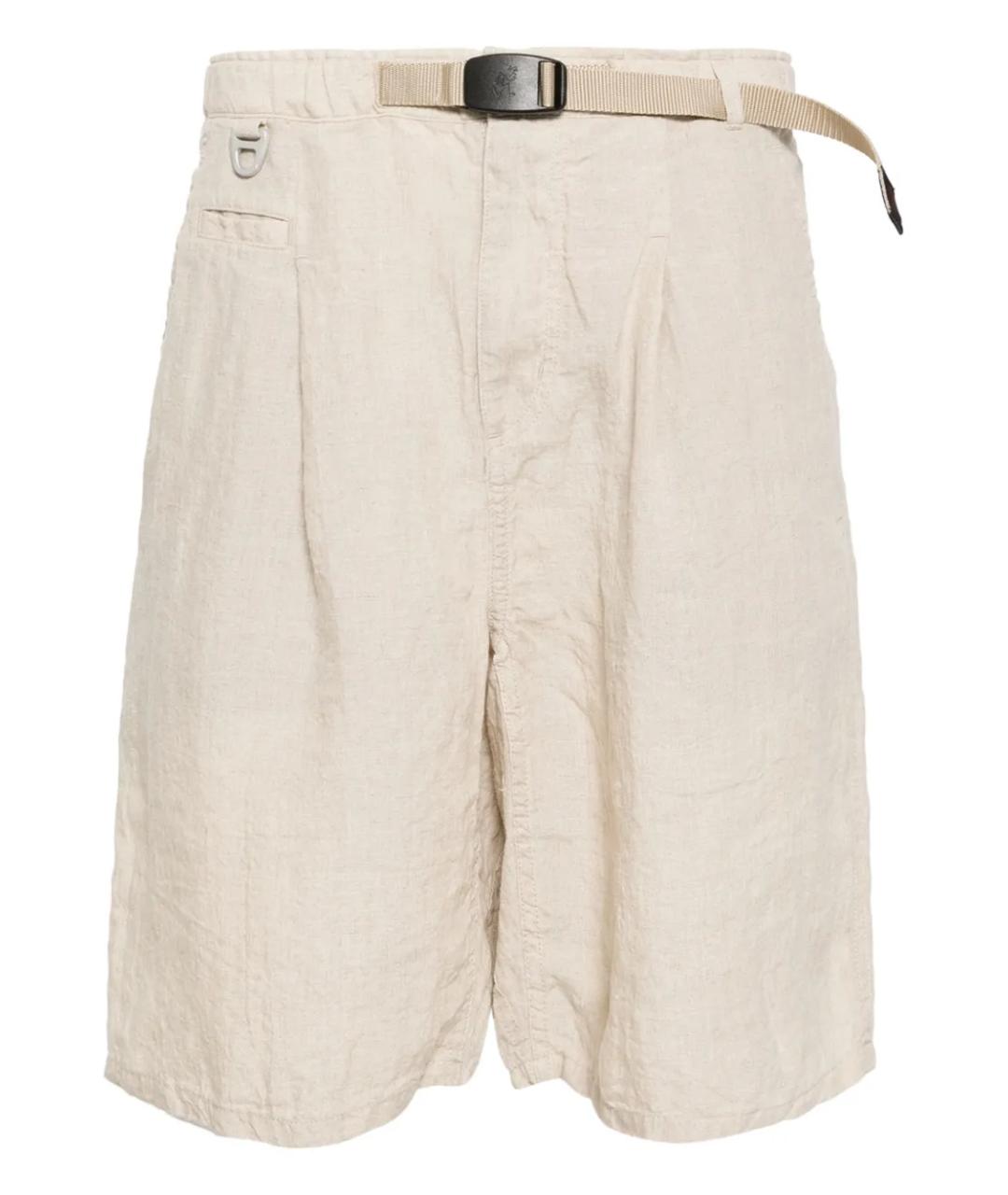 UNDERCOVER Бежевые льняные шорты, фото 1