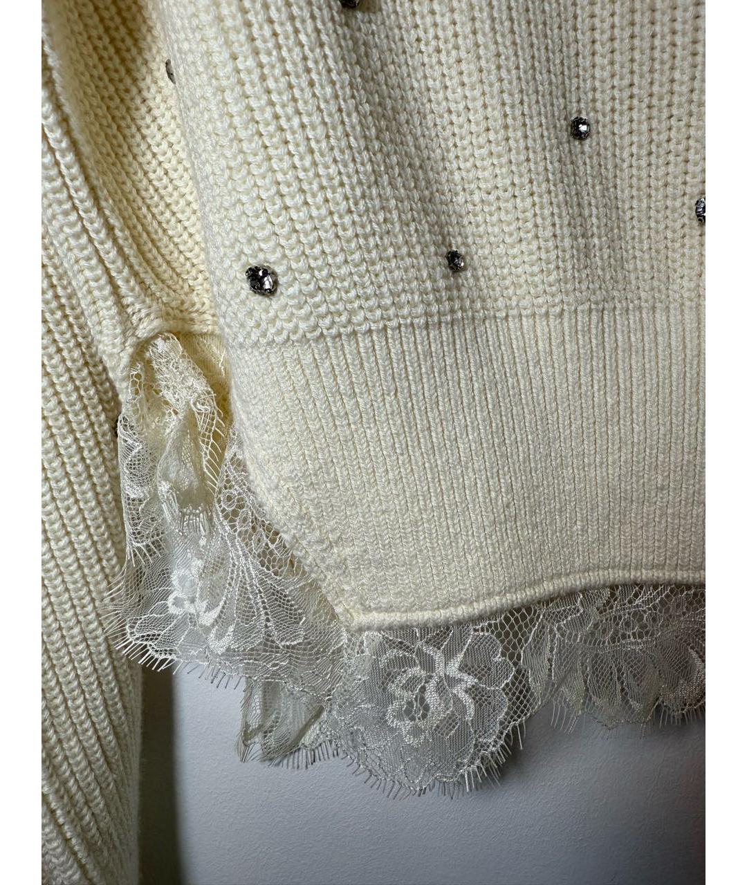 SELF-PORTRAIT Бежевый хлопковый джемпер / свитер, фото 4