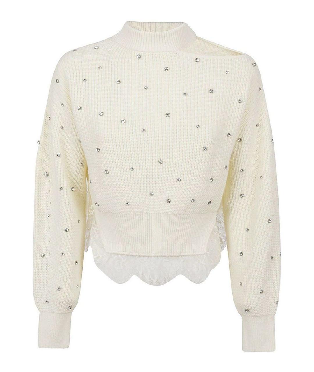 SELF-PORTRAIT Бежевый хлопковый джемпер / свитер, фото 1