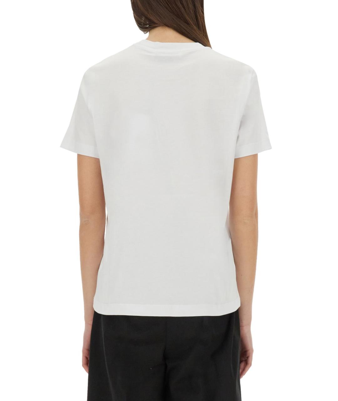 MSGM Белая хлопковая футболка, фото 3