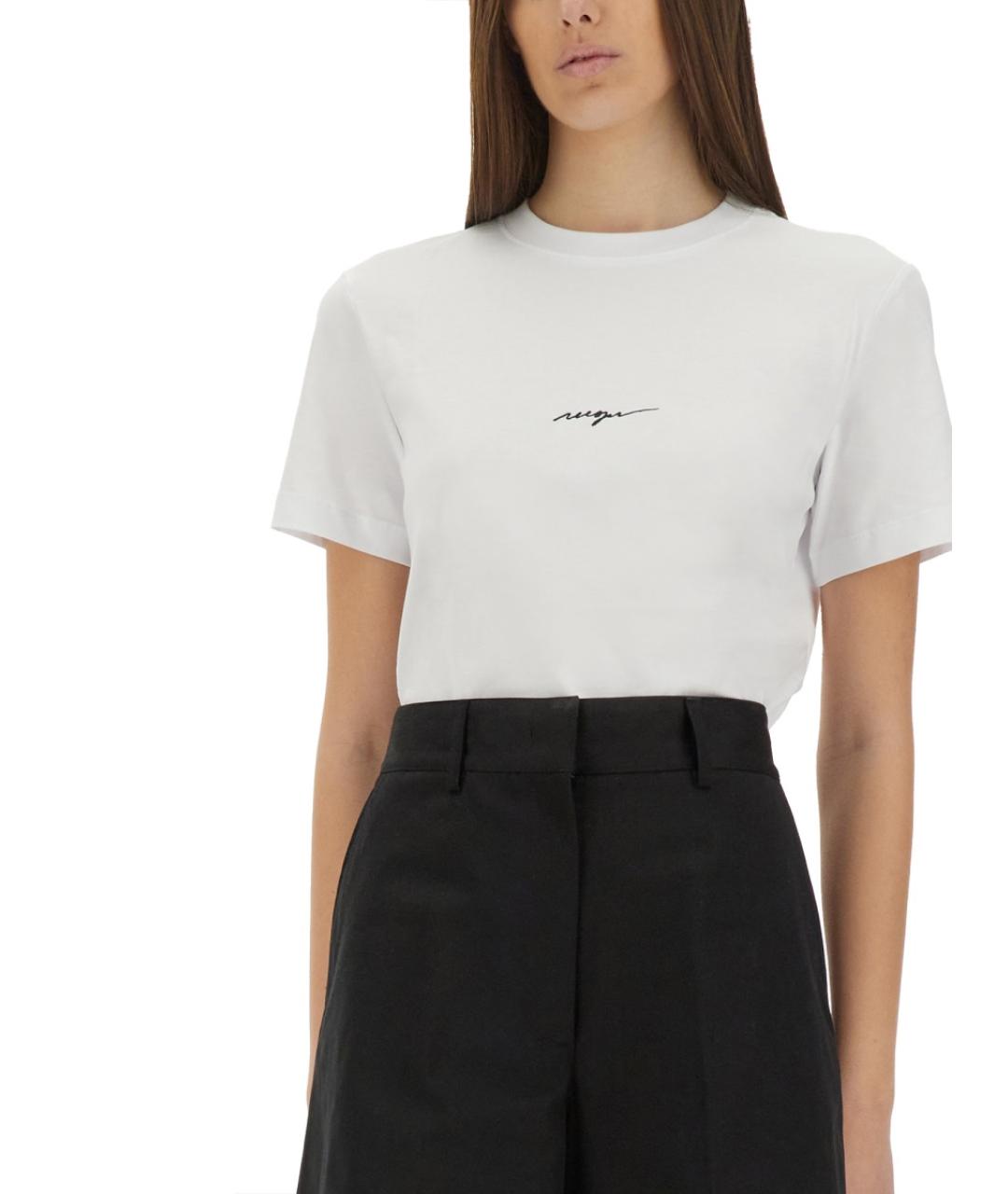 MSGM Белая хлопковая футболка, фото 4