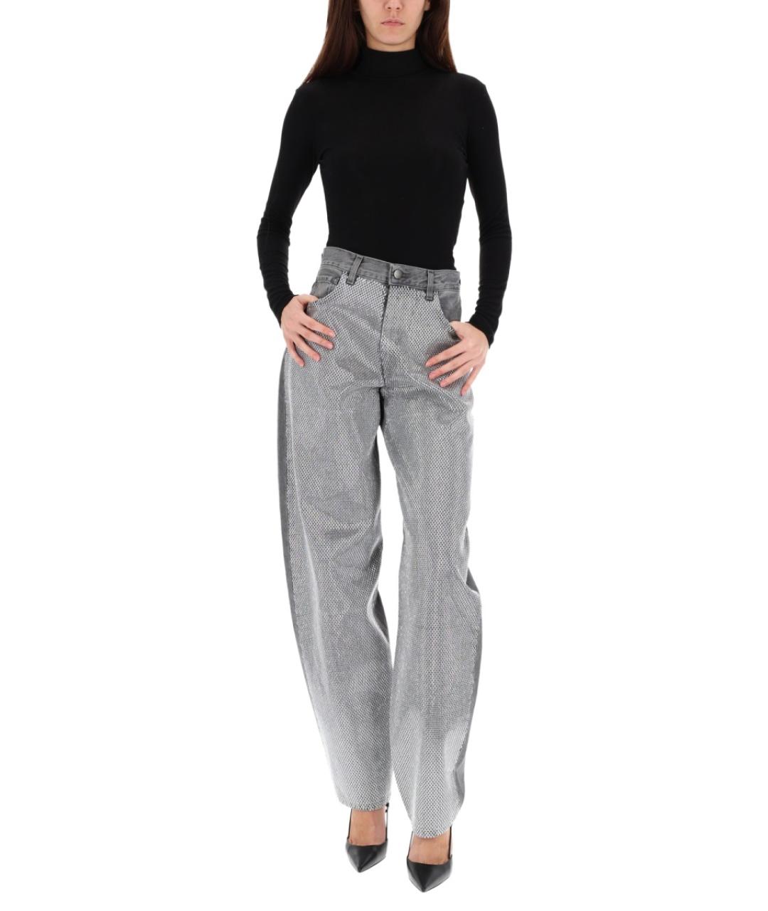 HAIKURE Серые хлопковые джинсы клеш, фото 2