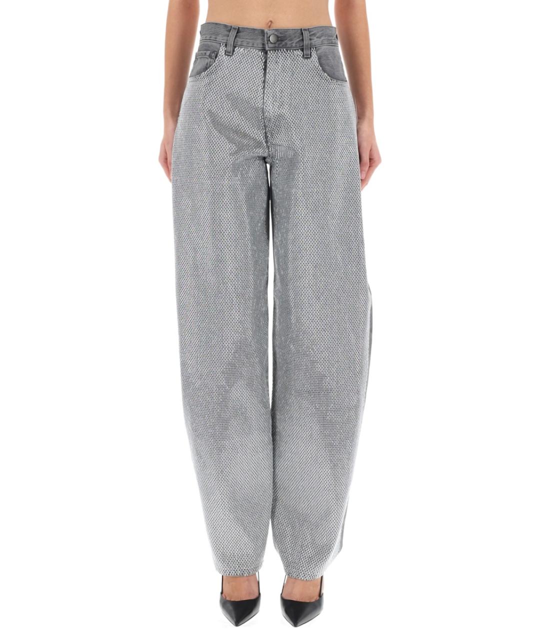 HAIKURE Серые хлопковые джинсы клеш, фото 5