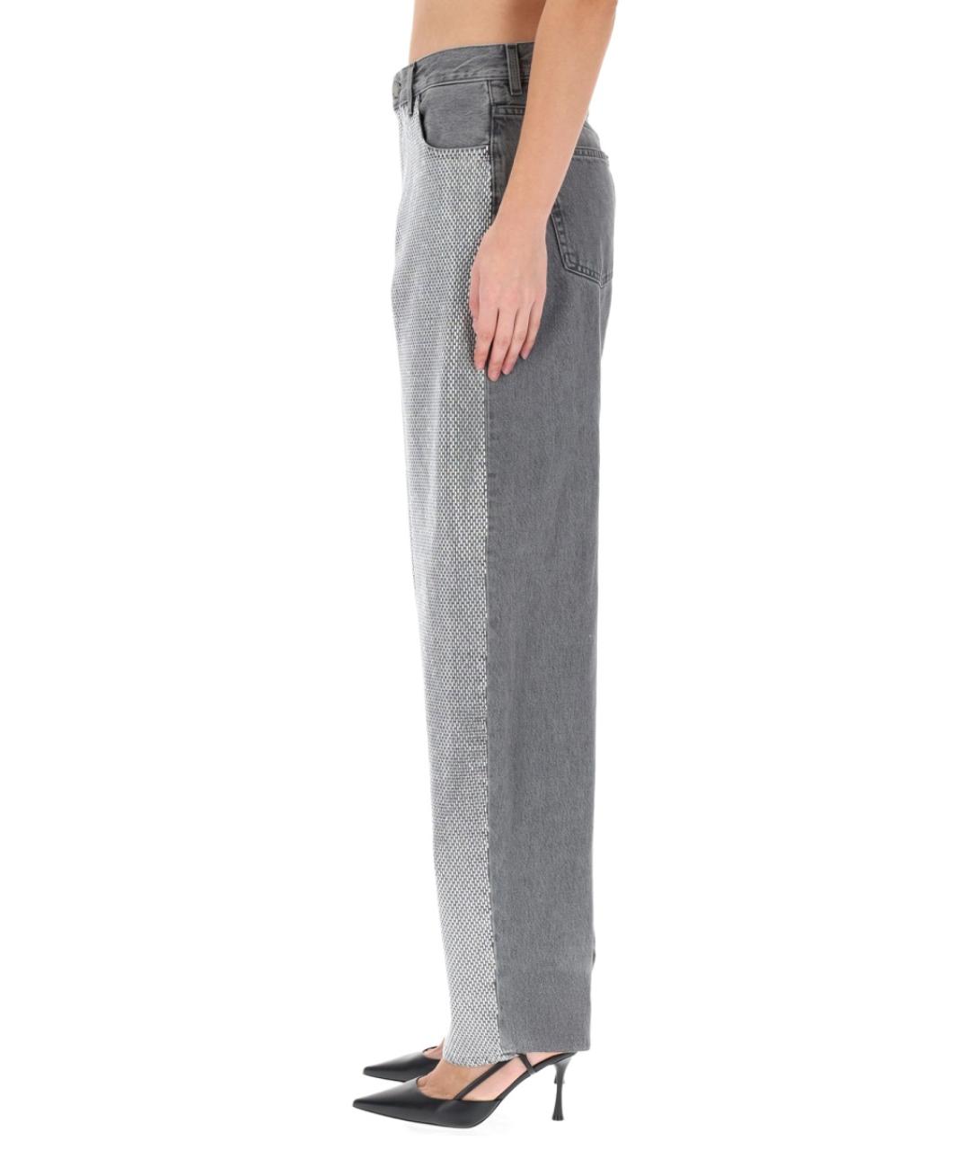 HAIKURE Серые хлопковые джинсы клеш, фото 3