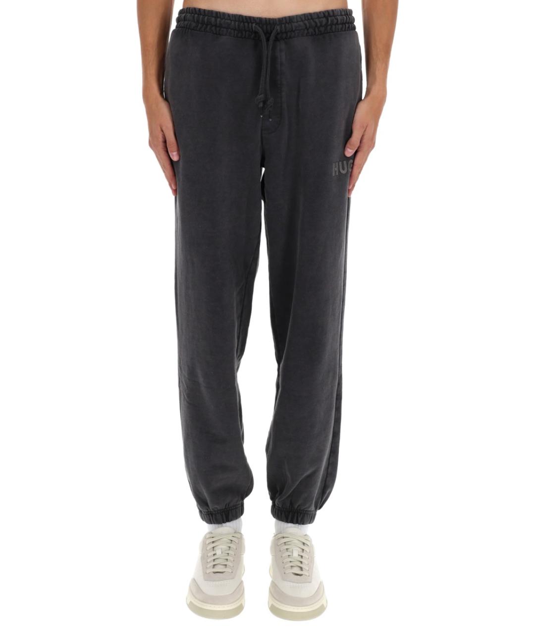 HUGO Серые хлопковые повседневные брюки, фото 5