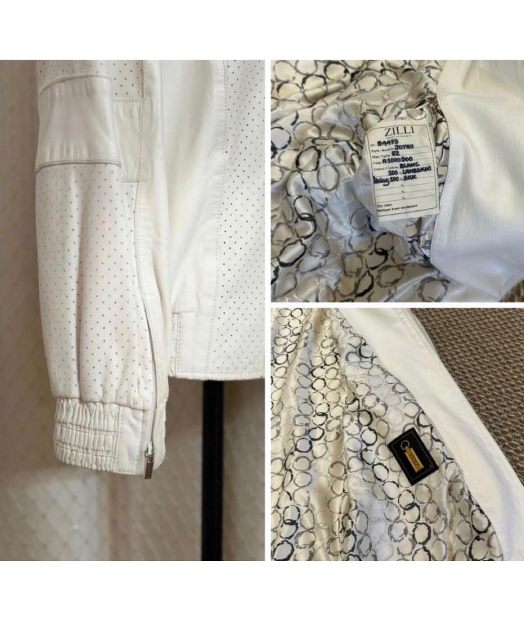 ZILLI Белая кожаная куртка, фото 6