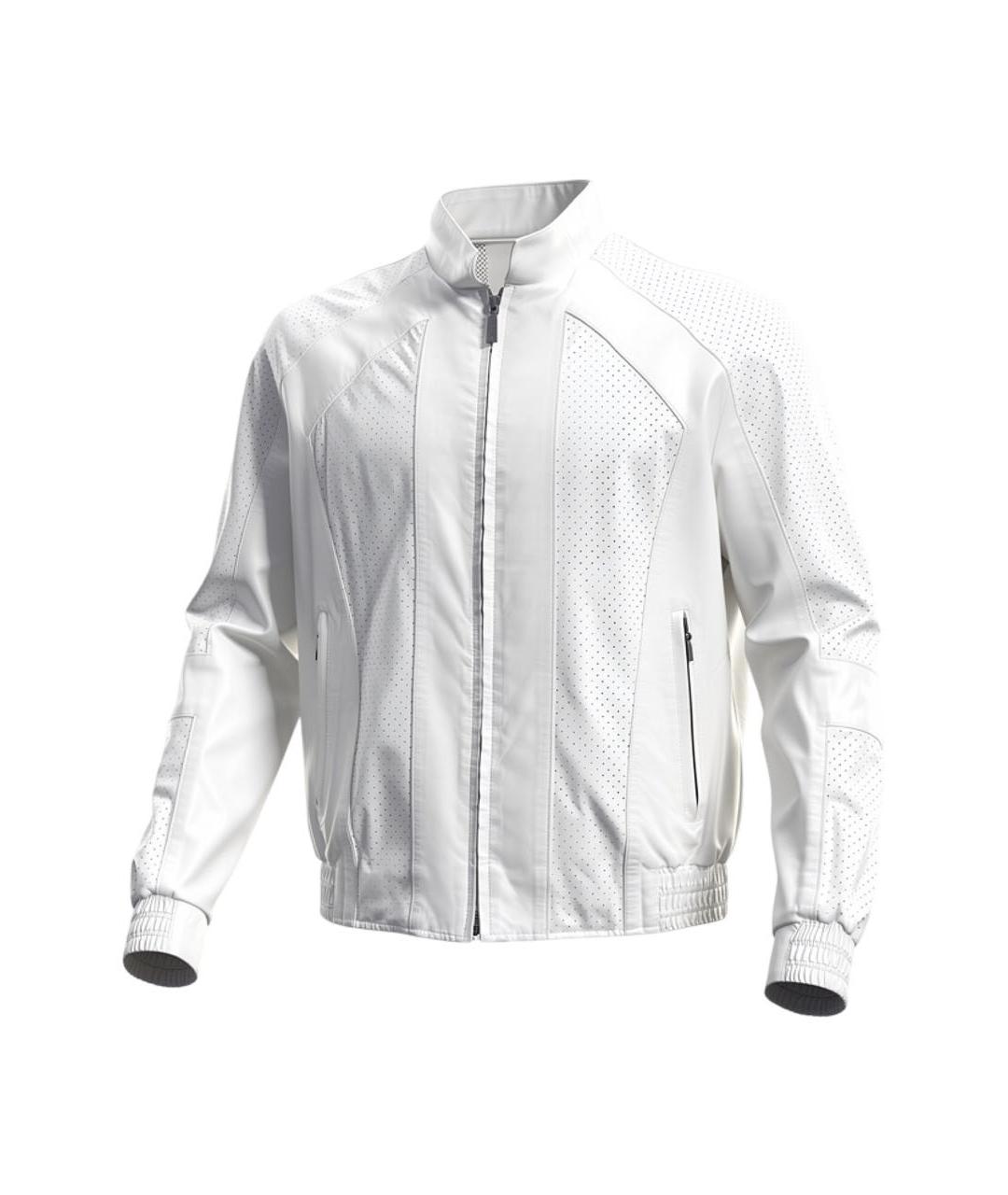 ZILLI Белая кожаная куртка, фото 9