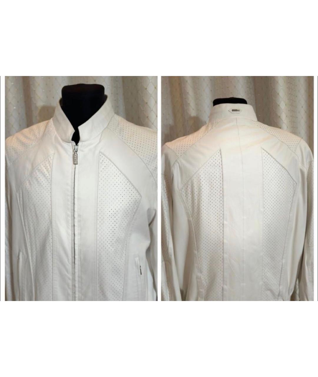 ZILLI Белая кожаная куртка, фото 4