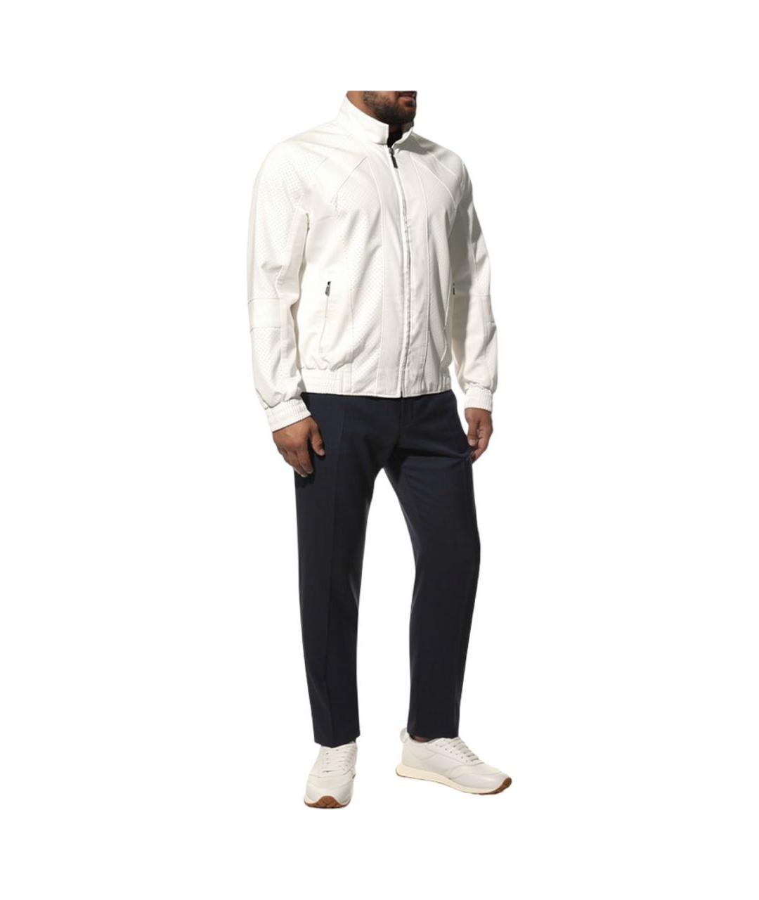 ZILLI Белая кожаная куртка, фото 3