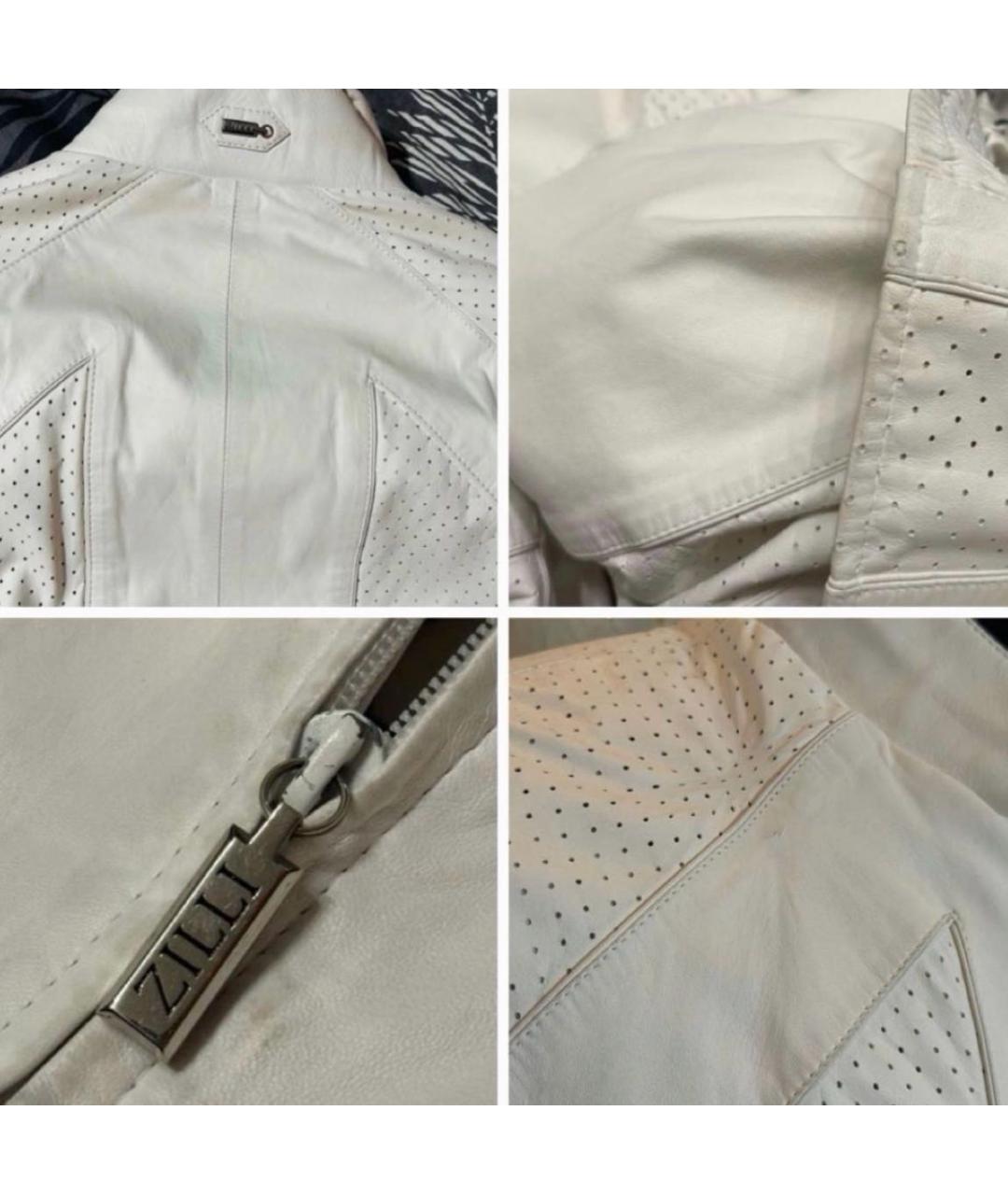 ZILLI Белая кожаная куртка, фото 7