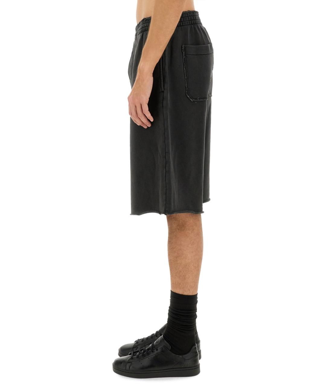 HELMUT LANG Черные хлопковые шорты, фото 5