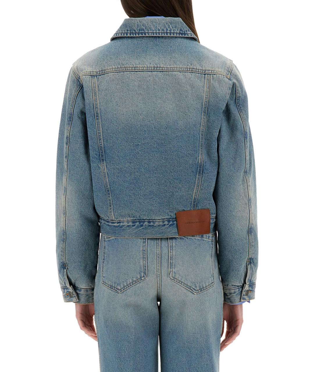 VICTORIA BECKHAM Синяя хлопковая куртка, фото 4