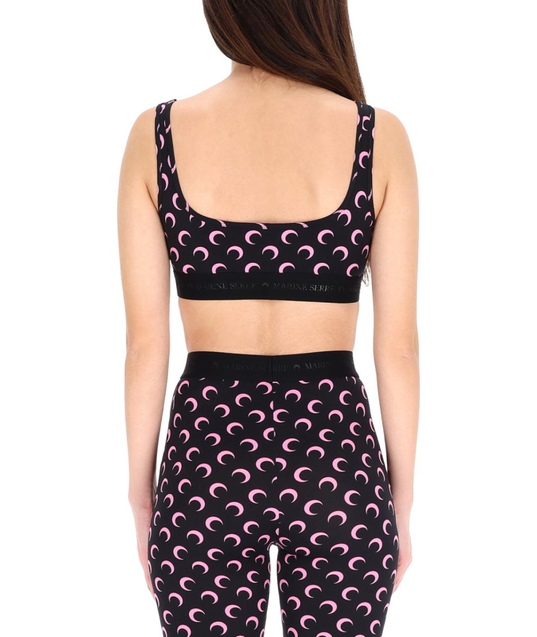 MARINE SERRE Черная полиамидовая майка, фото 3