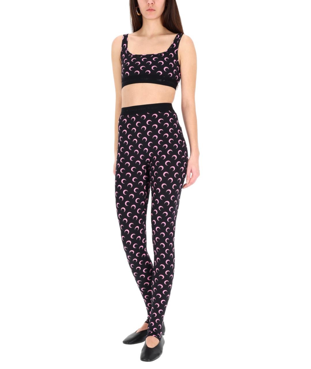 MARINE SERRE Черная полиамидовая майка, фото 2