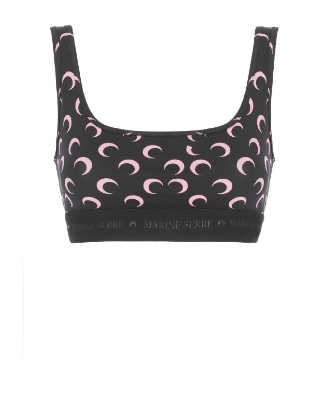 MARINE SERRE Черная полиамидовая майка, фото 1