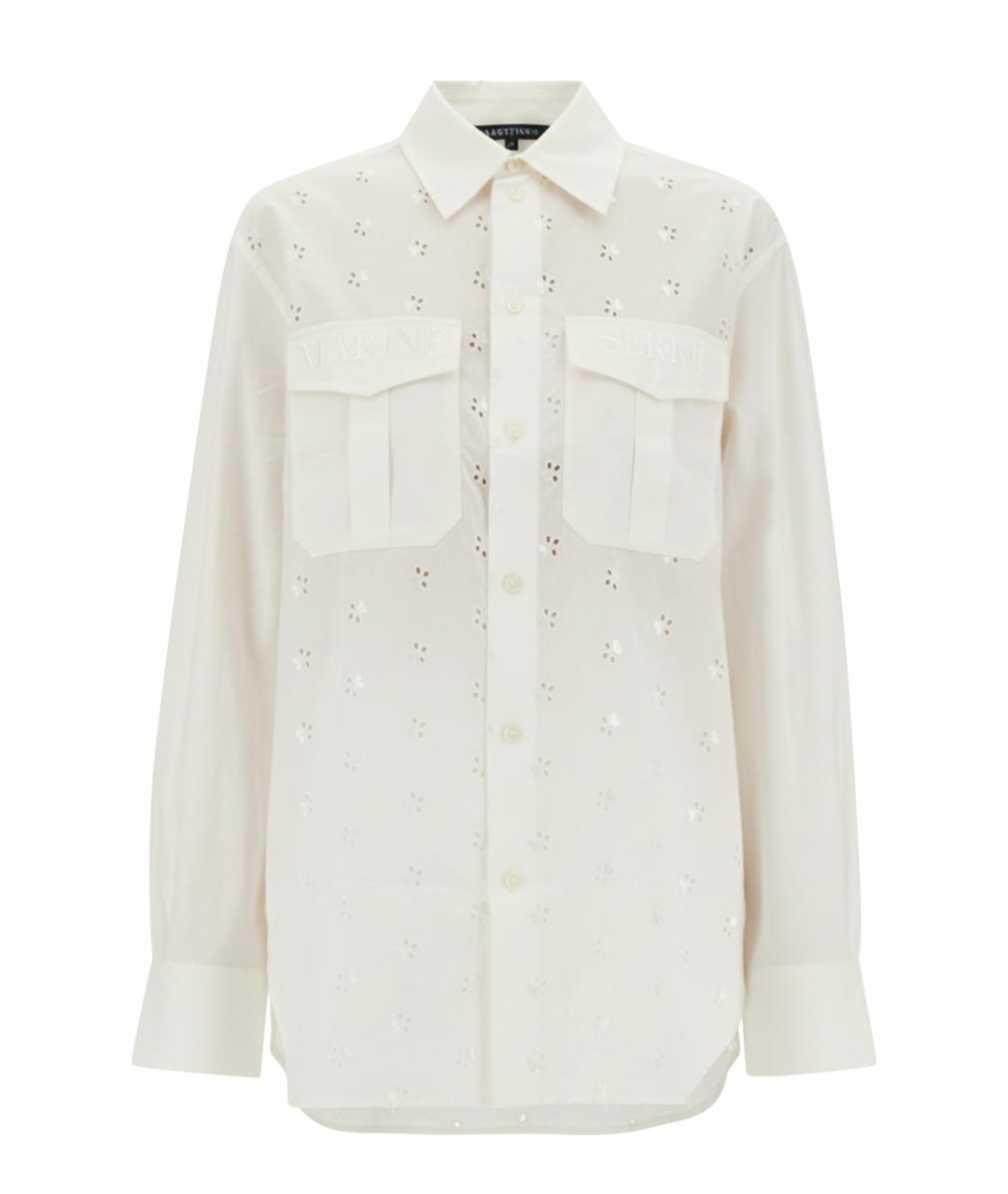 MARINE SERRE Белая хлопковая рубашка, фото 1