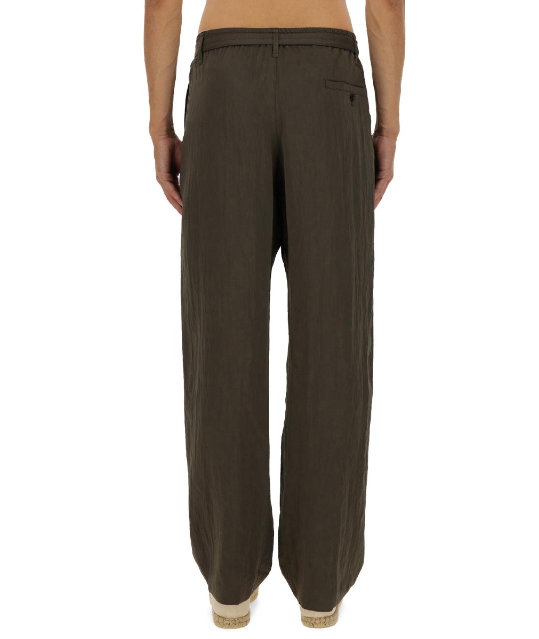 LEMAIRE Хаки вискозные повседневные брюки, фото 5