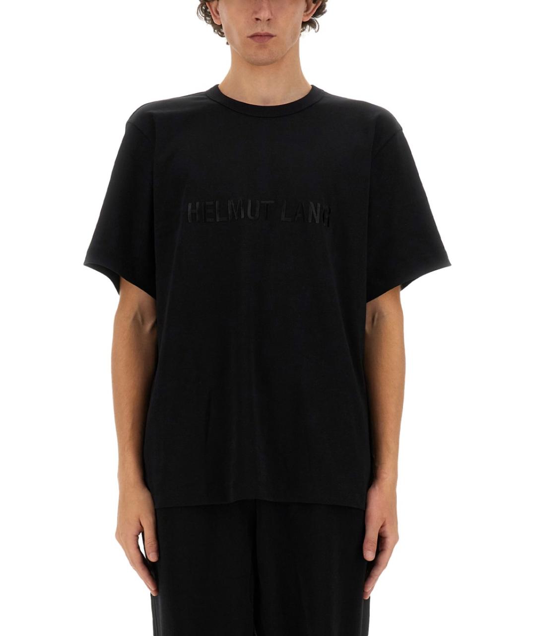 HELMUT LANG Черная хлопковая футболка, фото 5