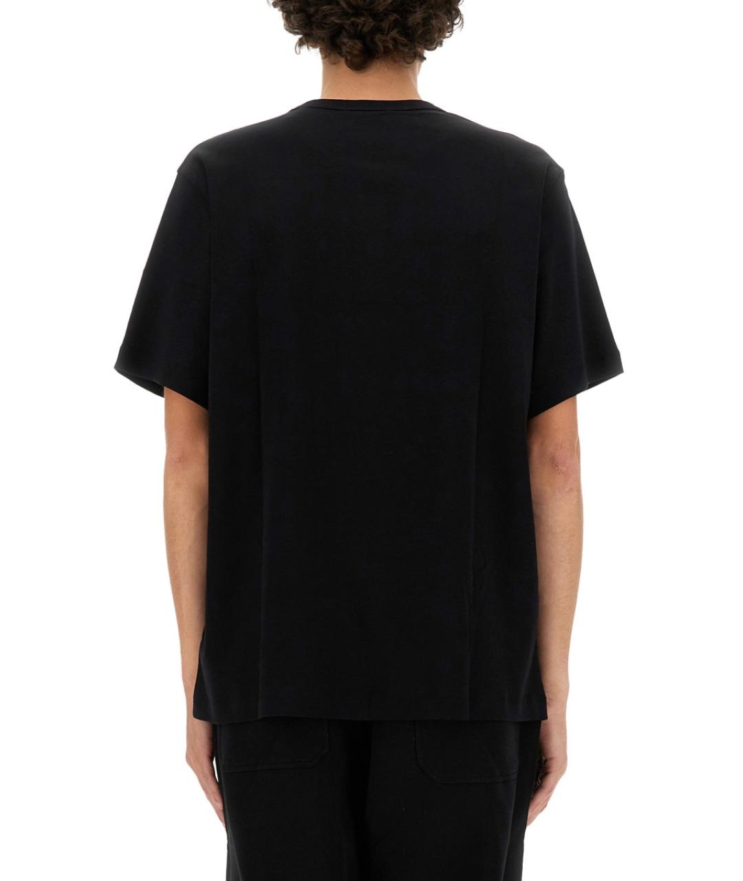 HELMUT LANG Черная хлопковая футболка, фото 3