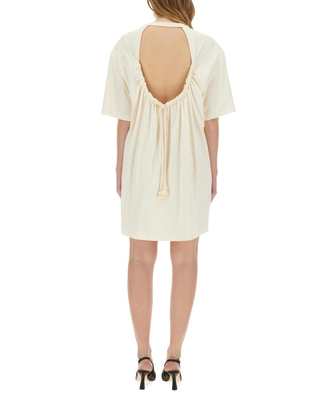 MSGM Белое хлопковое повседневное платье, фото 3