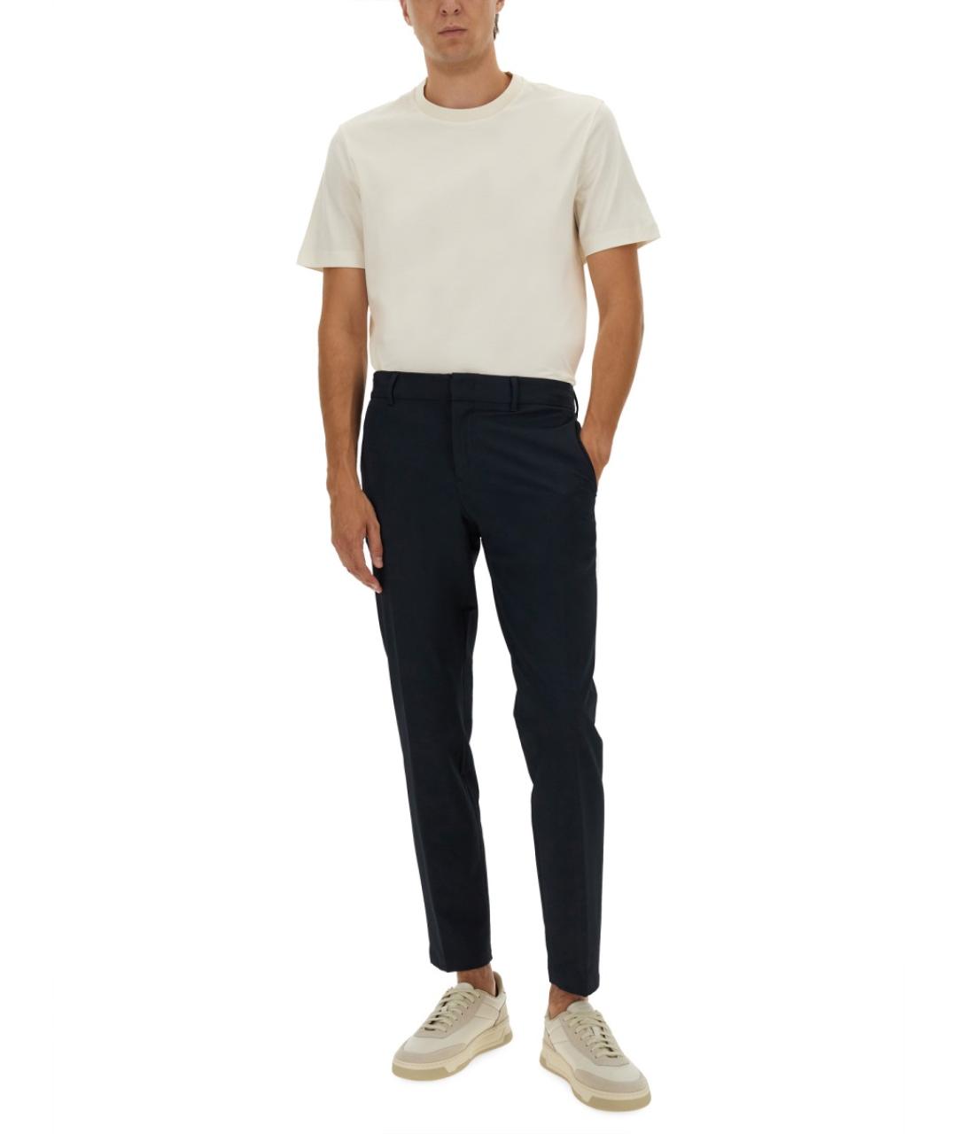 HUGO BOSS Синие полиэстеровые повседневные брюки, фото 2