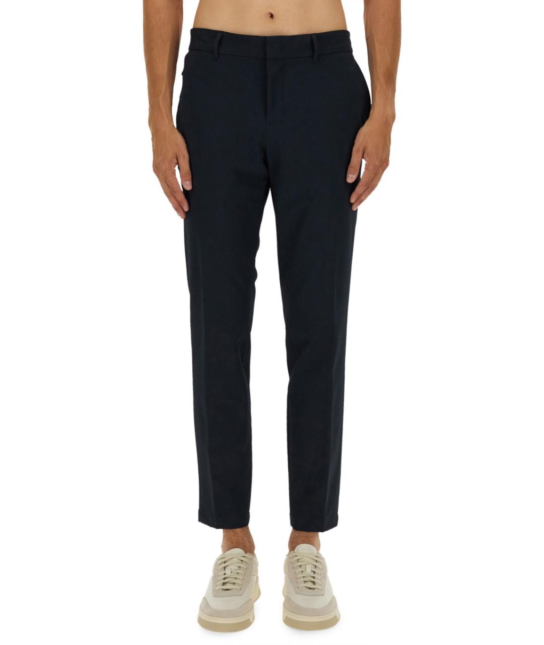 HUGO BOSS Синие полиэстеровые повседневные брюки, фото 5