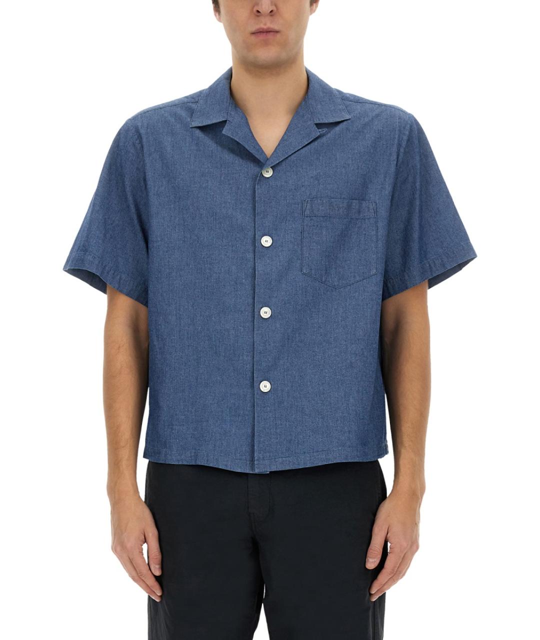 ASPESI Синяя хлопковая кэжуал рубашка, фото 5