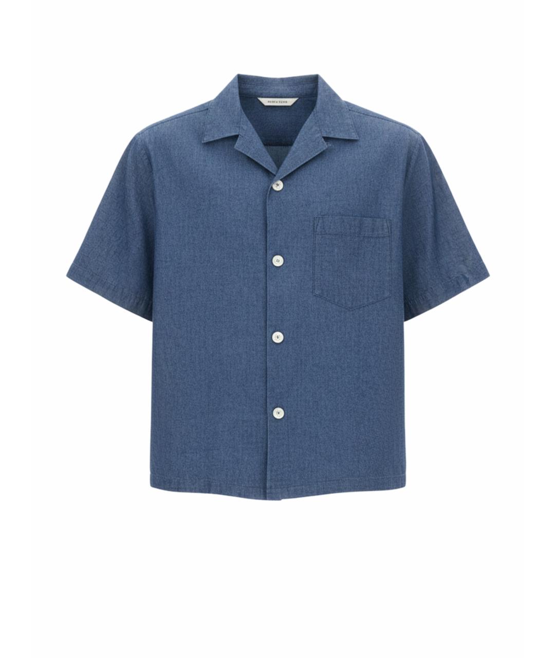 ASPESI Синяя хлопковая кэжуал рубашка, фото 1