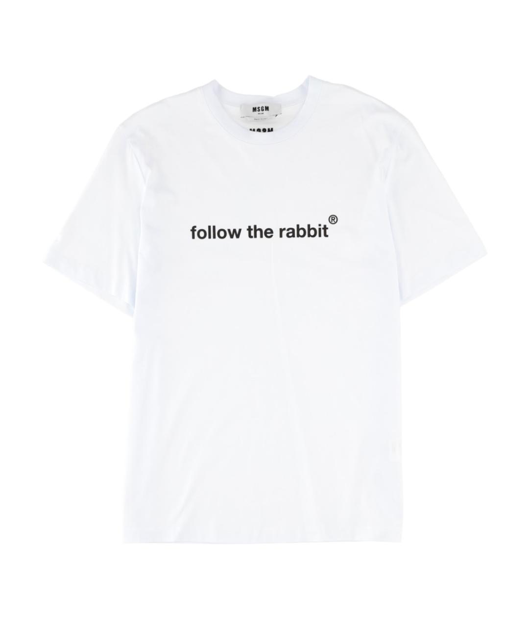 MSGM Белая хлопковая футболка, фото 1