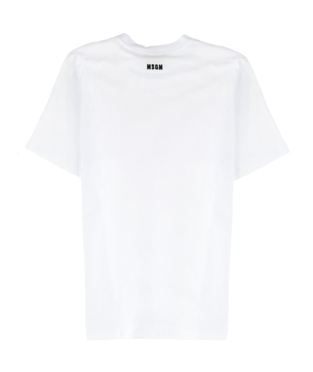 MSGM Белая хлопковая футболка, фото 2