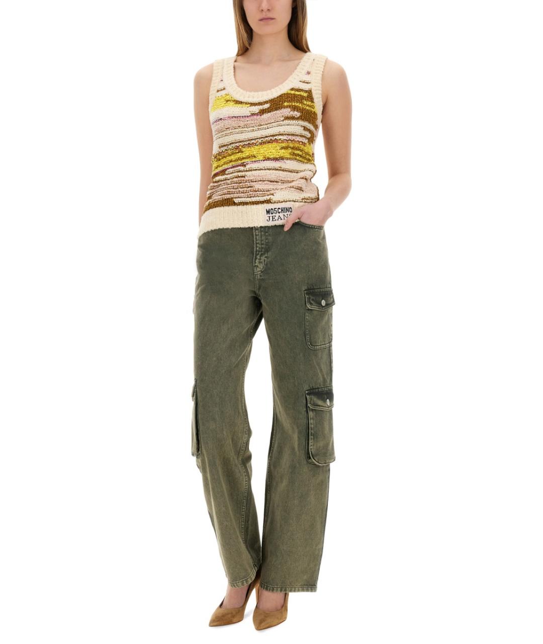 MOSCHINO JEANS Мульти хлопковая майка, фото 3