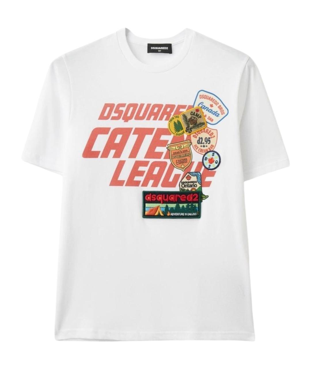 DSQUARED2 Белая хлопковая футболка, фото 1