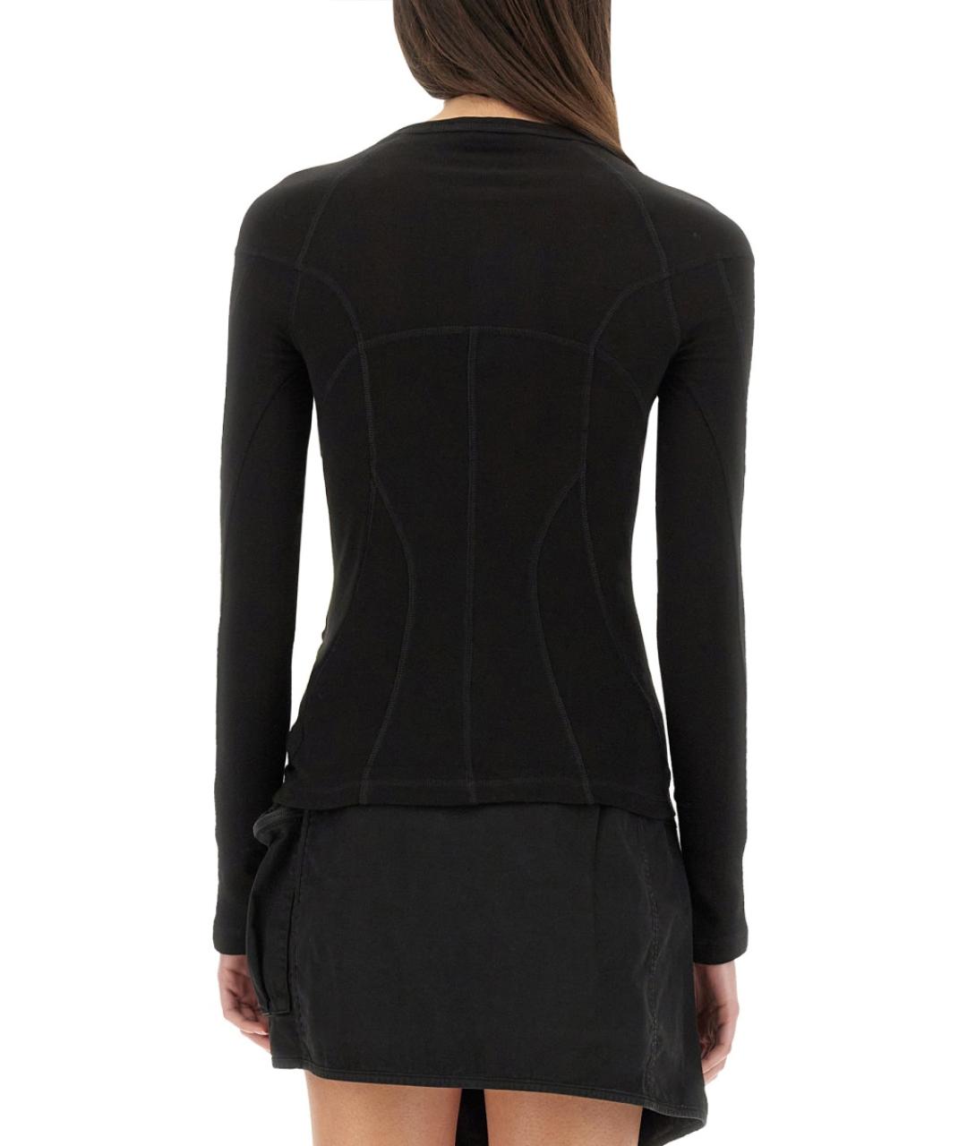 HELMUT LANG Черная хлопковая водолазка, фото 3