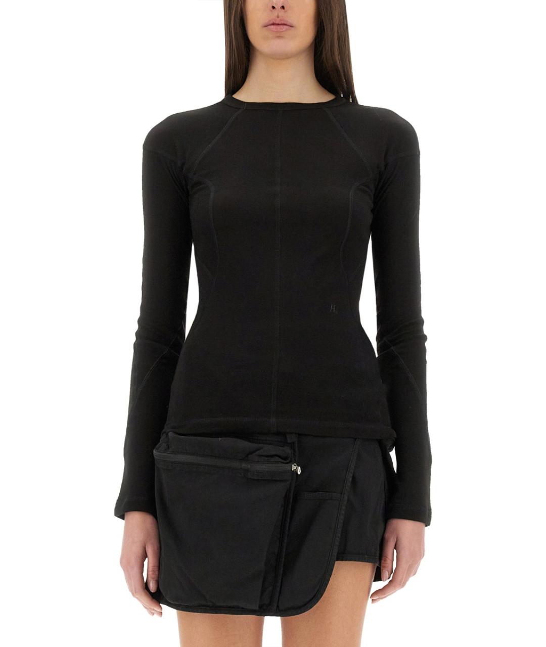 HELMUT LANG Черная хлопковая водолазка, фото 5