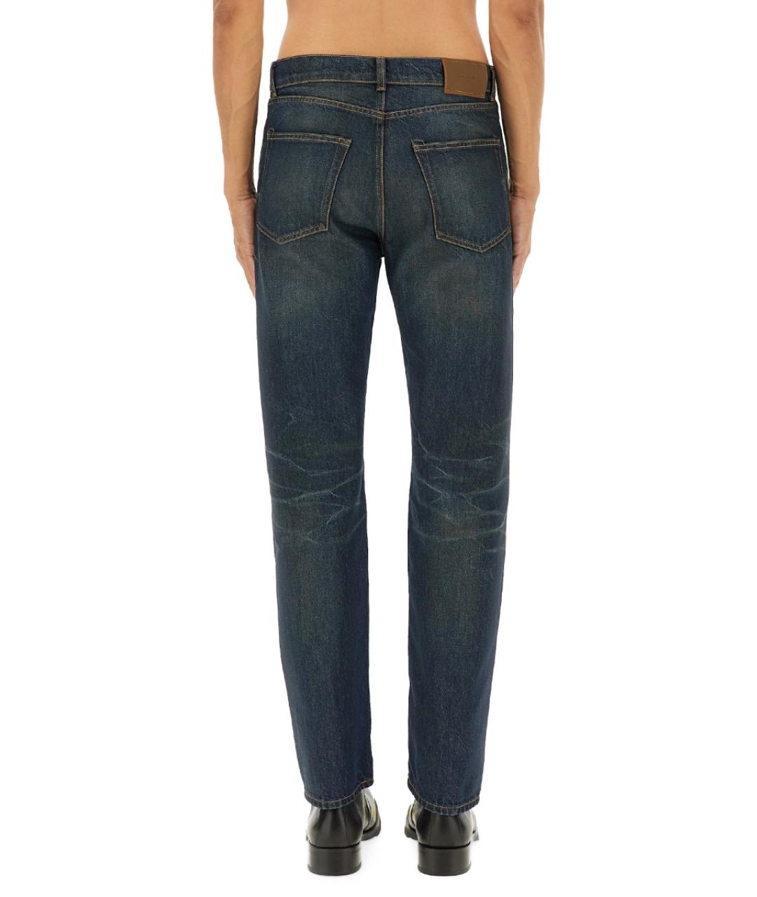 OUR LEGACY Синие хлопковые прямые джинсы, фото 4