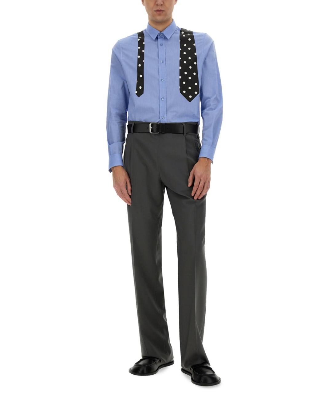 MOSCHINO Серые шерстяные повседневные брюки, фото 3