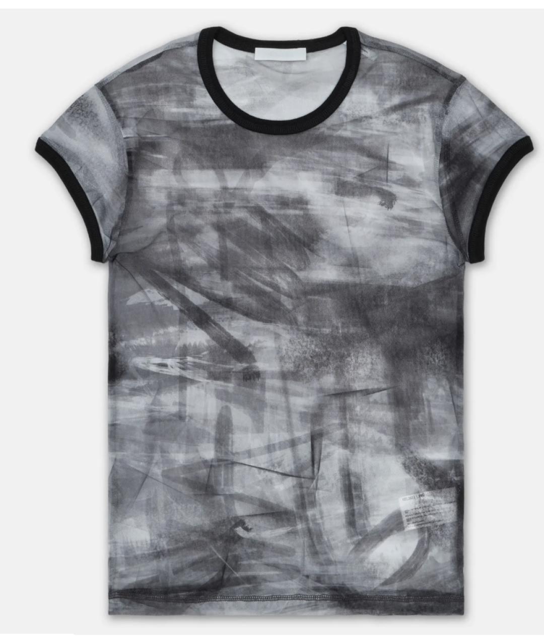 HELMUT LANG Серая полиамидовая футболка, фото 6